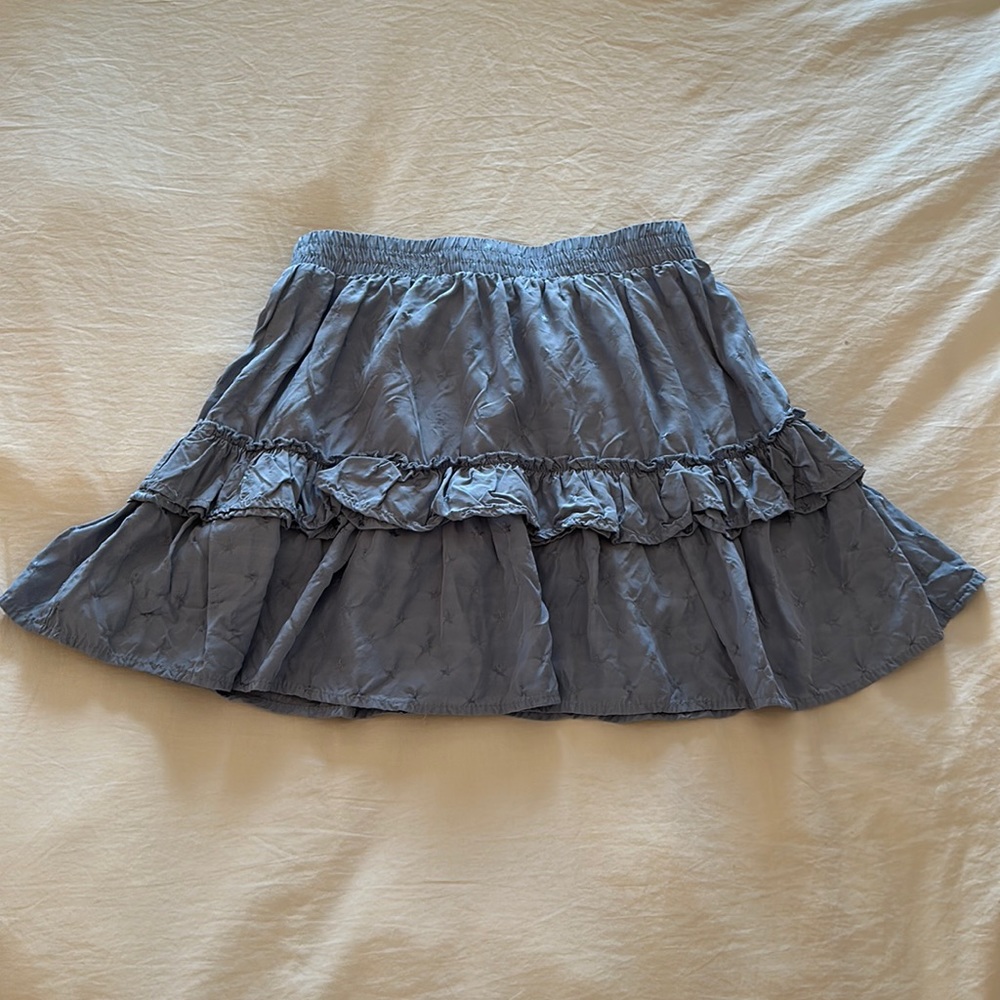 Storia Blue Embroidered Star Skirt